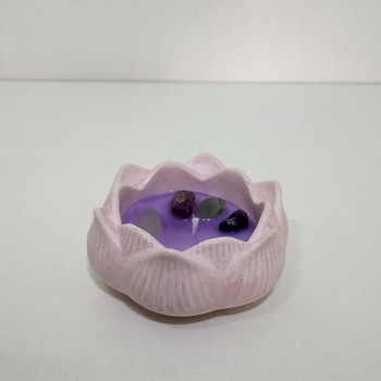 Vela flor de loto frutal energías
