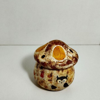 Seta canela y naranja otoño