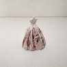 Aretero vestido  rosa y champán