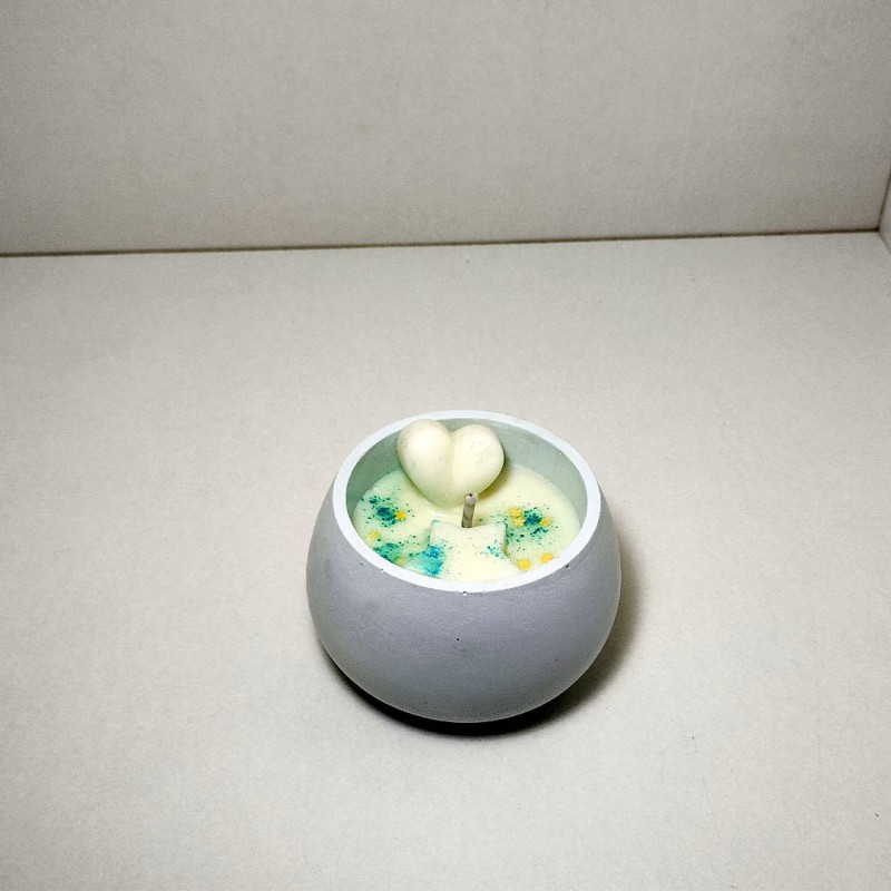 Velita corazón de coco y cítricos Velita corazón de coco y cítricos