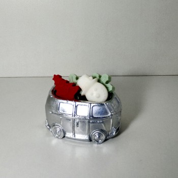 Mini Bulli con ceras aromaticas  plata