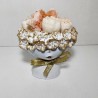 Manzana caramelizada muñeca con velas florales