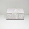 Casa de Navidad beige y blanco (almacenaje)