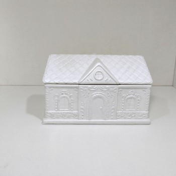 Casita de Navidad blanca brillante ( almacenaje)