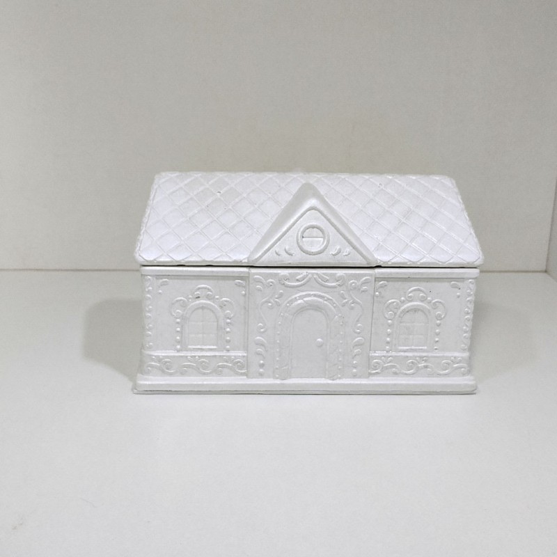 Casita de Navidad blanca brillante ( almacenaje)