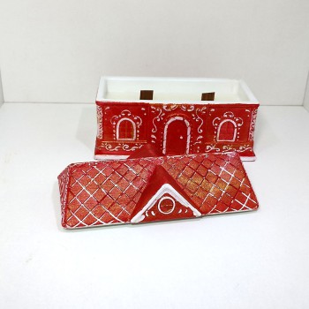 Vela casa de navidad hoguera de otoño