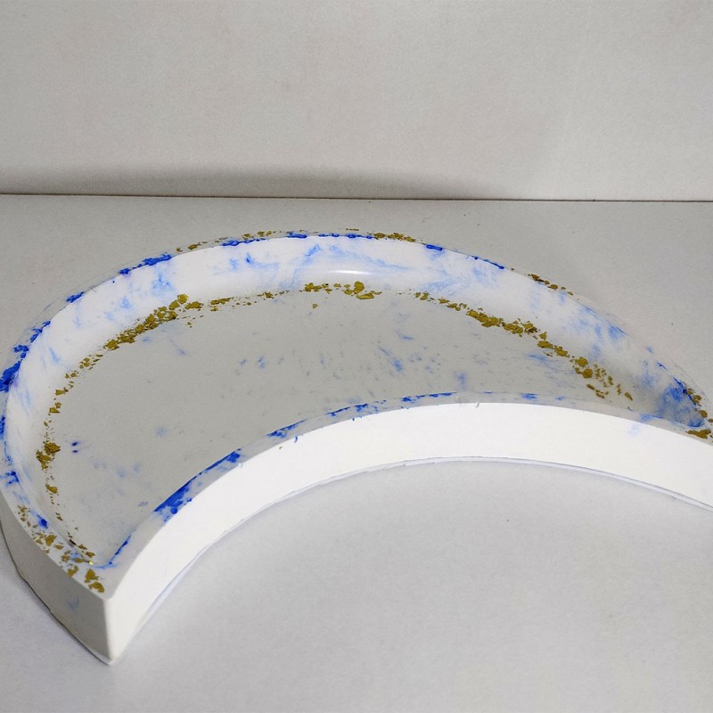 Bandeja luna azul y oro