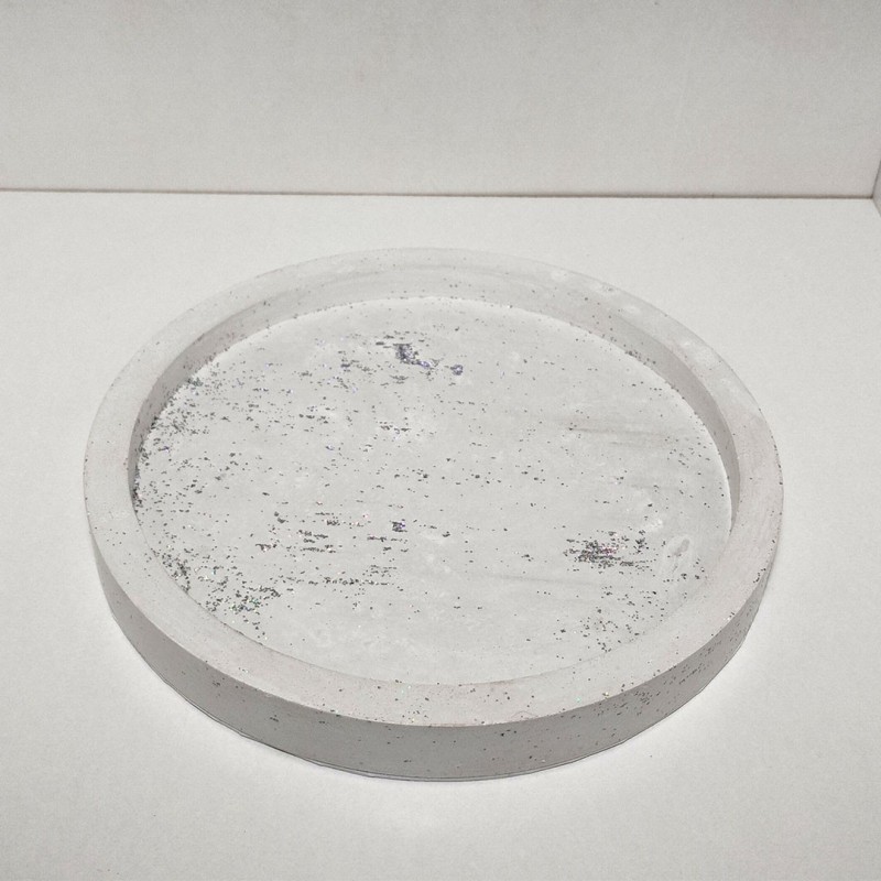 Bandeja con destellos en plata