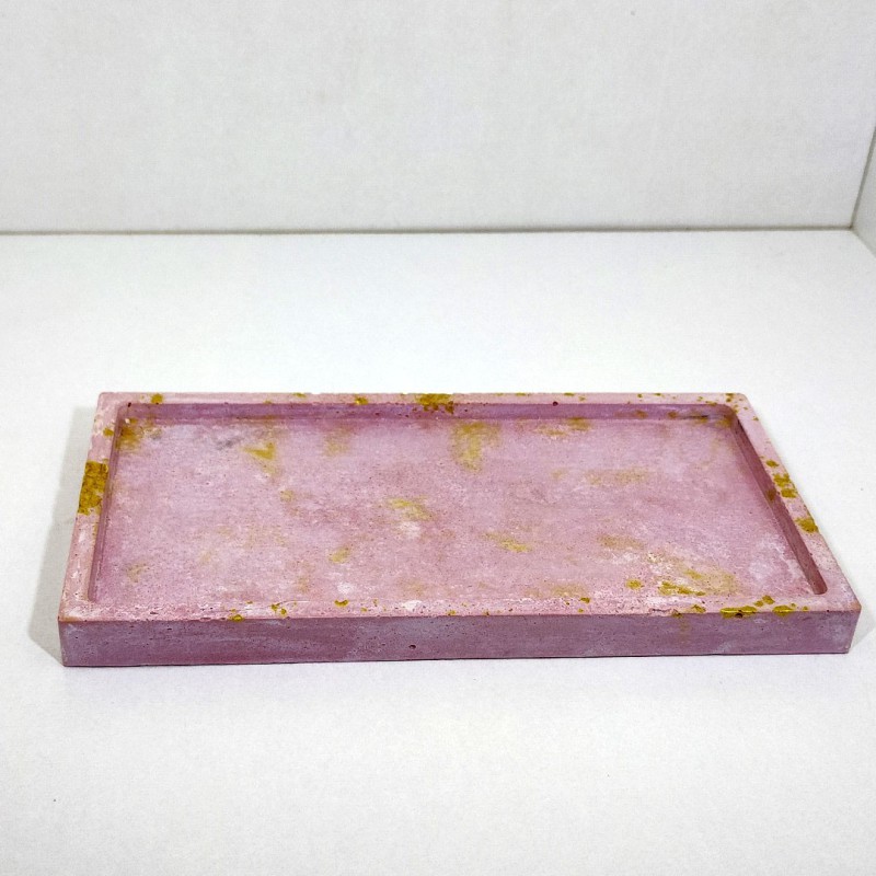 Bandeja rosa y oro ( especial baños y cocina)