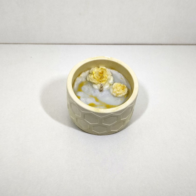 Velita panal té matcha con miel, color beige