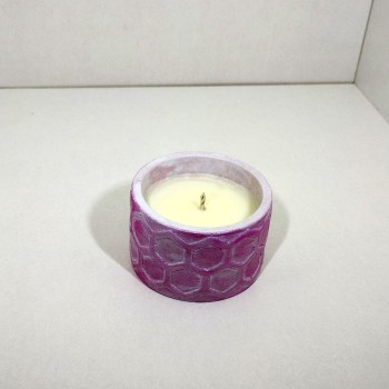 Vela panal de té matcha con miel,,rosa